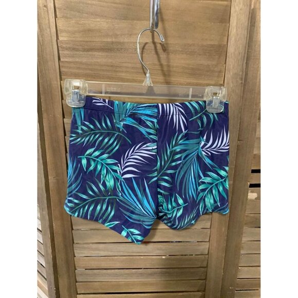 NEW Tropical Print Womens Swimsuit Bottom Boy Shorts Size XS Blue - Picture 3 of 4